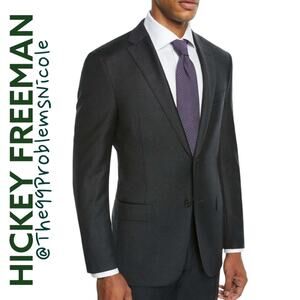 Hickey Freeman Tasmanian Solid Grey Blazer
